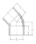 CPVC ASTM SCH80 45 Deg Elbow — 1/2" to 6"