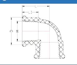 PP 90 Deg Elbow — 1/2" to 1"