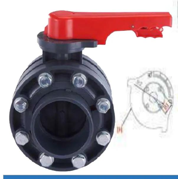 UPVC DIN/ANSI/JIS Flanged Butterfly Valve — 63(2") to 200(8")